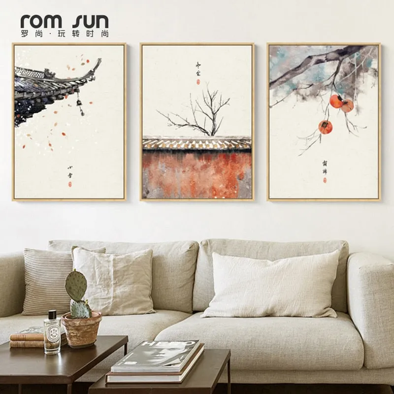 Japan Style Floral Wall Art