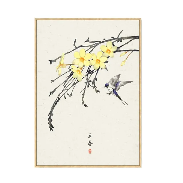 Japan Style Floral Wall Art