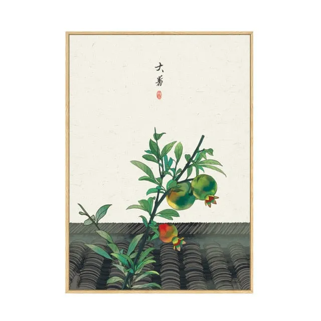 Japan Style Floral Wall Art