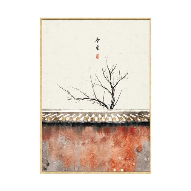 Japan Style Floral Wall Art