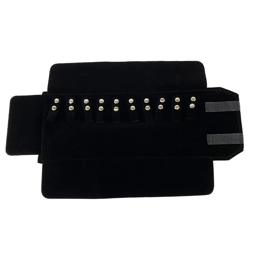 Jewelry Travel Rolls PU Leather Accessories Organizer Storage Jewelry Display Multipurpose