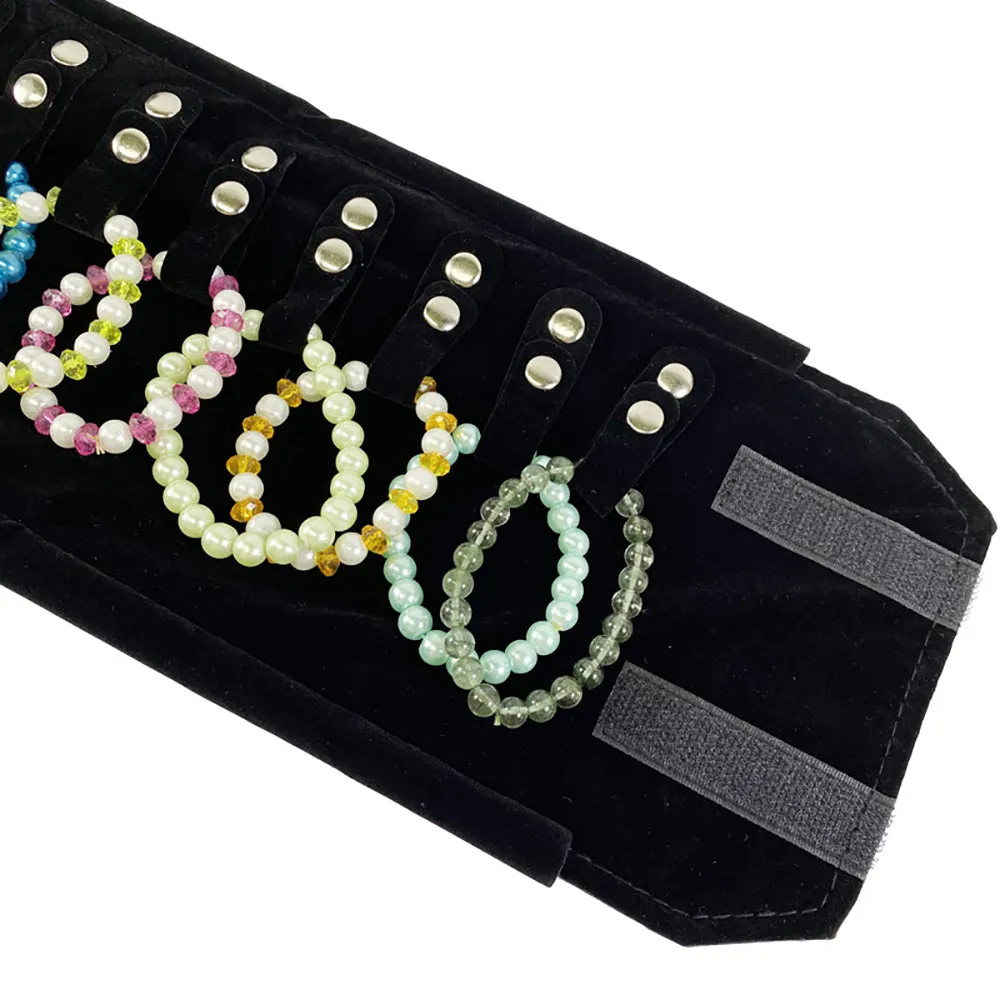 Jewelry Travel Rolls PU Leather Accessories Organizer Storage Jewelry Display Multipurpose