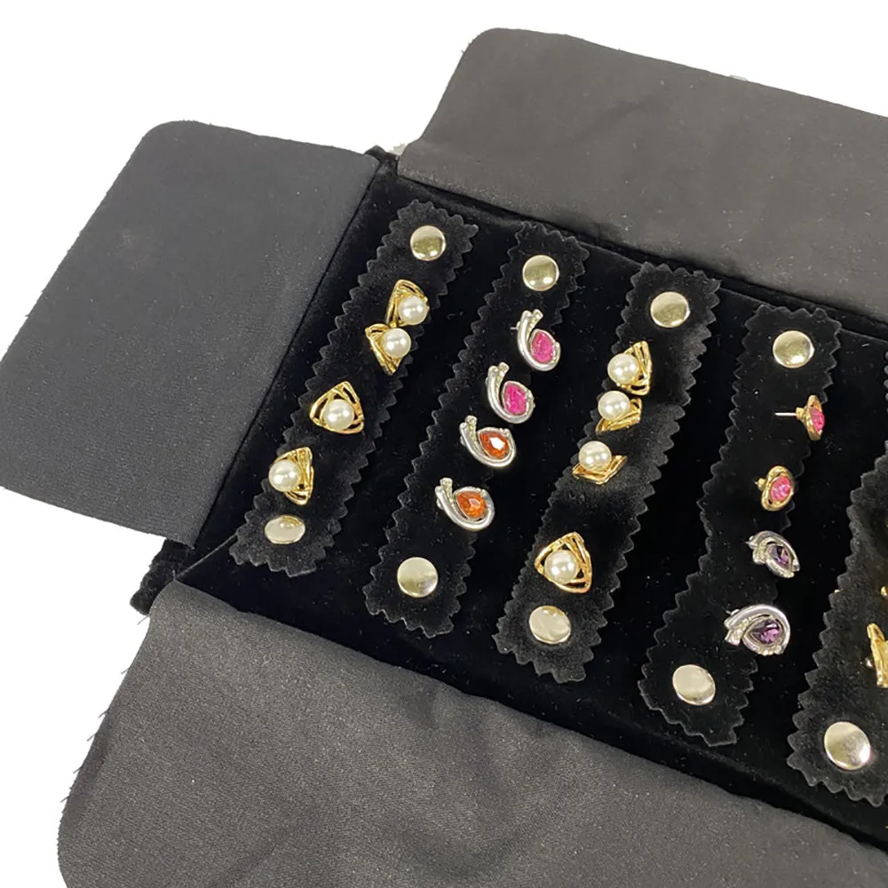 Jewelry Travel Rolls PU Leather Accessories Organizer Storage Jewelry Display Multipurpose