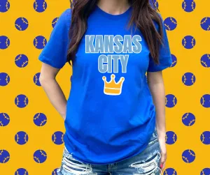 Kansas City Crown Tee Royal Blue Graphic Tee
