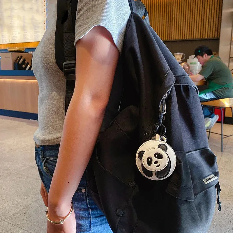 Kawaii Panda & Shiba Inu Leather Keychain 🐼✨ Cute Animal Pendant for Bags & Accessories 🐶💖