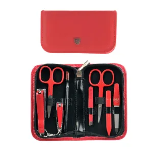 Kellermann Manicure Set 8x Red Nail Tools in Red Case BL 9204MC RED