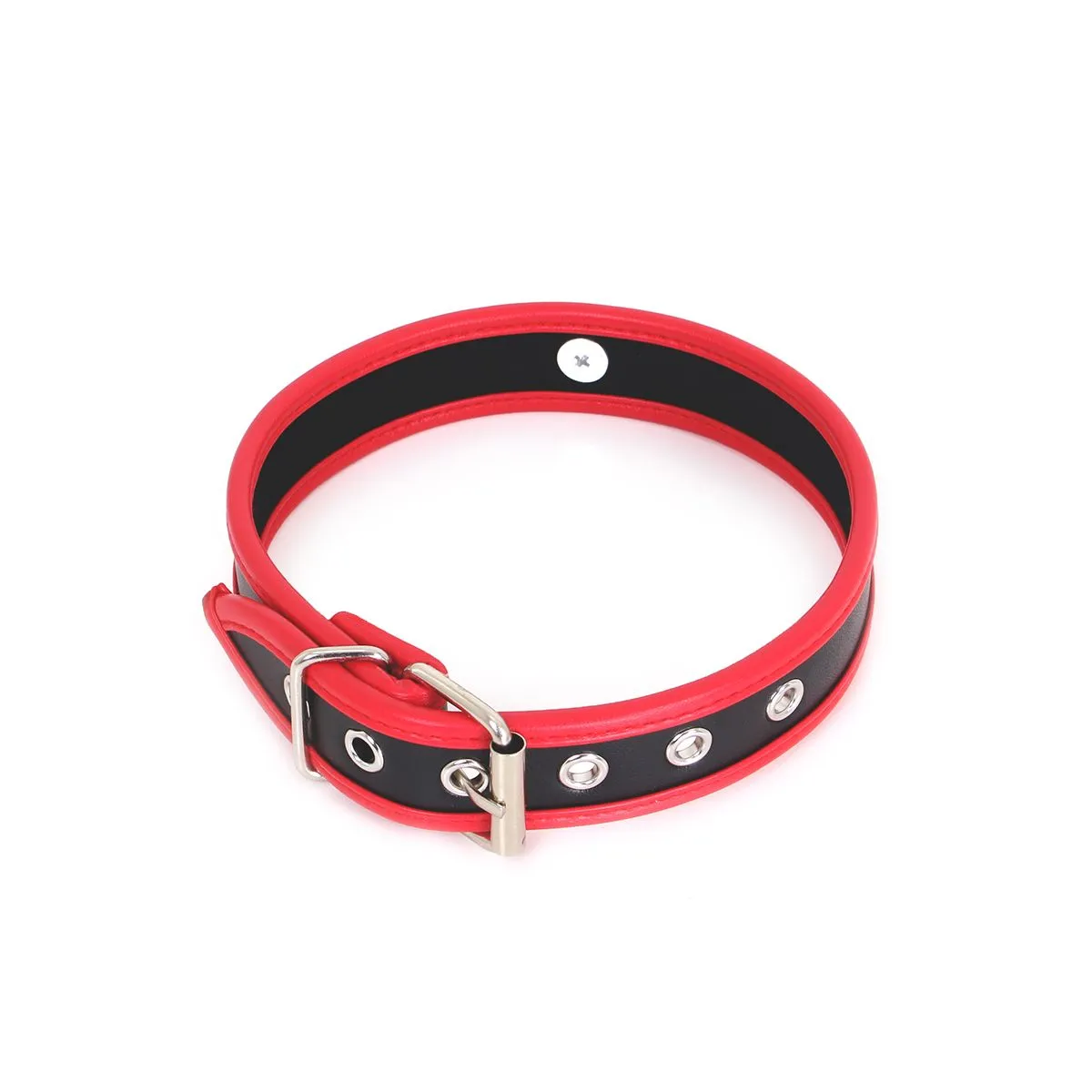Kiotos - Budget Collar - PU-leer - Rood/Zwart