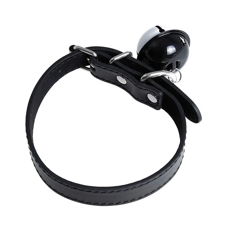 Kiotos Leather Kunstleren Collar met Belletje - Elegant Zwarte Halsband voor verhoogde sensationele momenten -