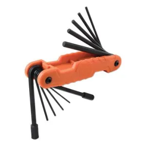 Klein Tools Pro Folding Hex Key Set, Square Cut, Fractional Inch, 11 Pc., 70550