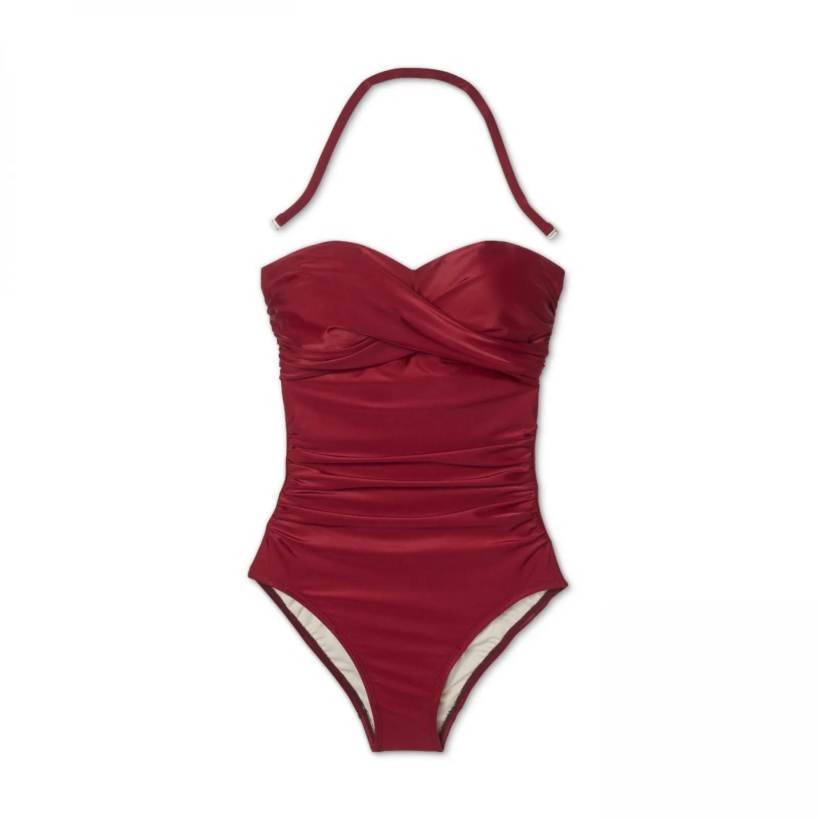 Kona Sol Women's Shirred Bandeau One Piece Swimsuit