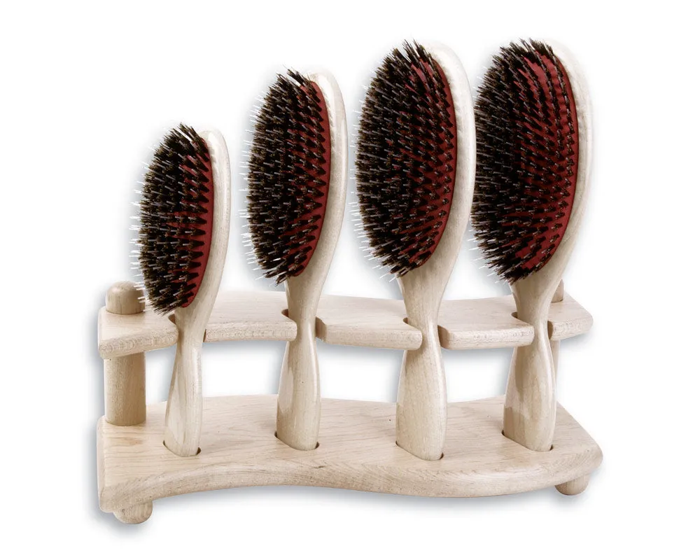 Krembs Wood-Handle Boar & Nylon Cushion Brush