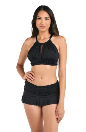 La Blanca Island Goddess High Neck Midkini Top