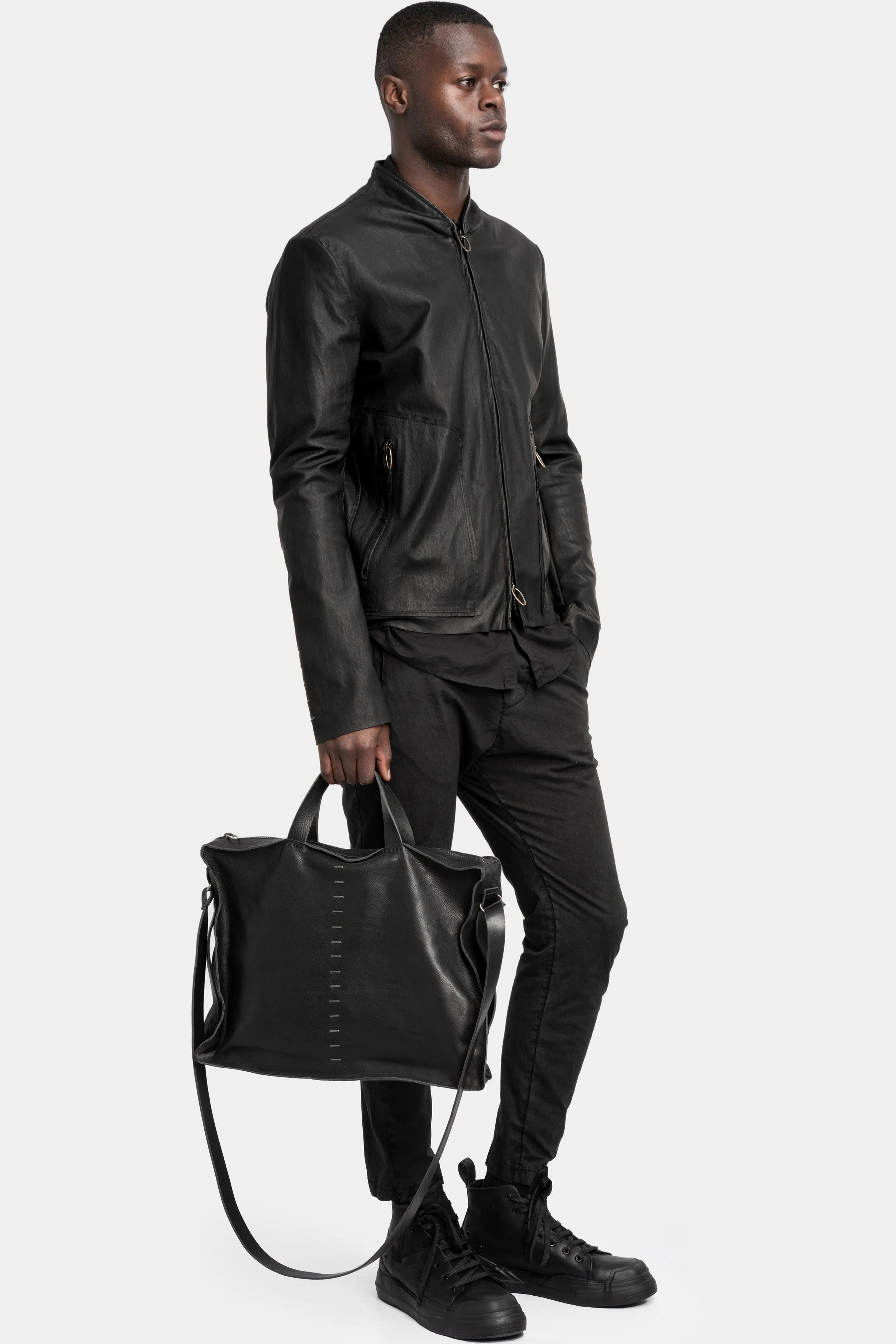 Large leather briefcase bag