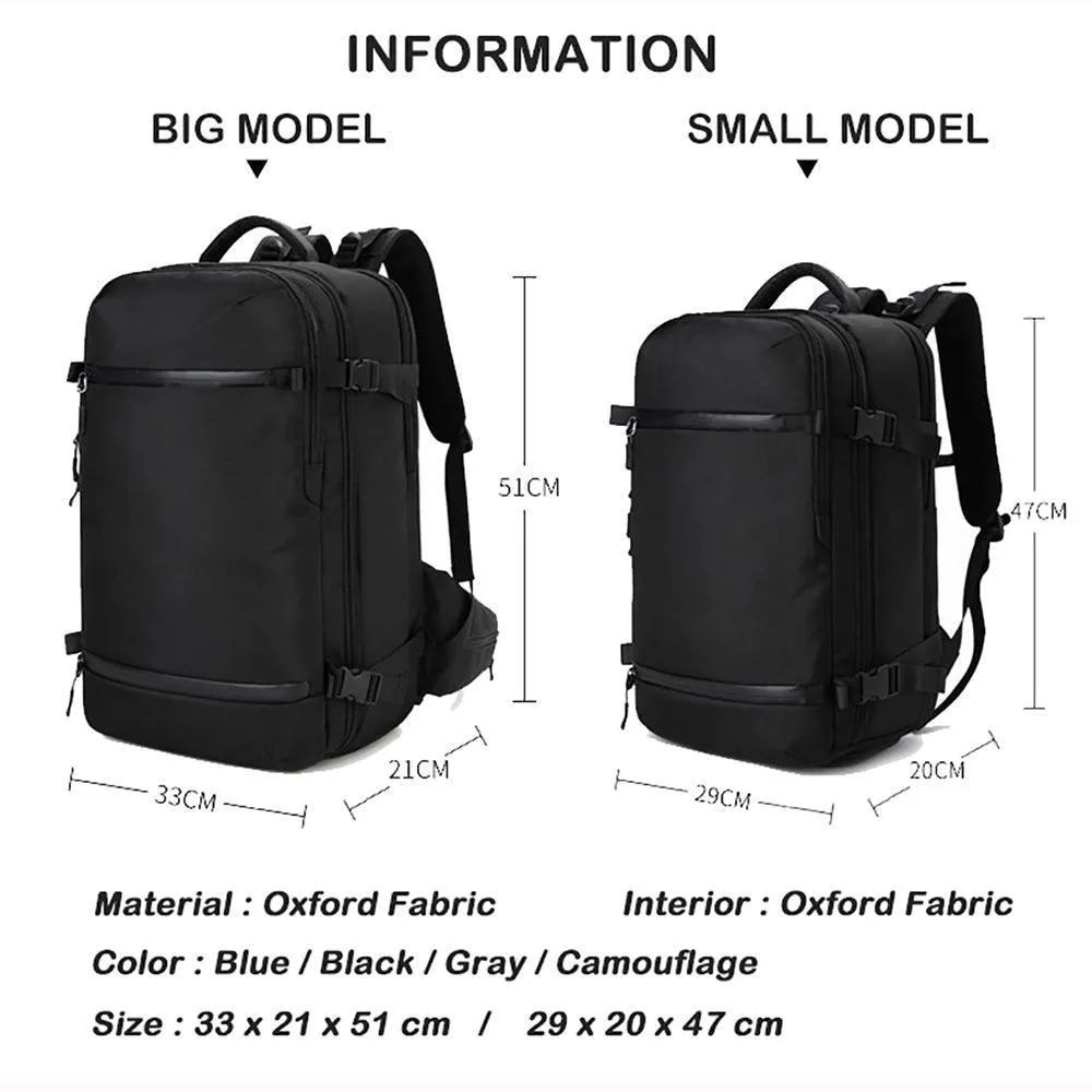 Large Men Laptop Backpack with USB Port Anti Theft