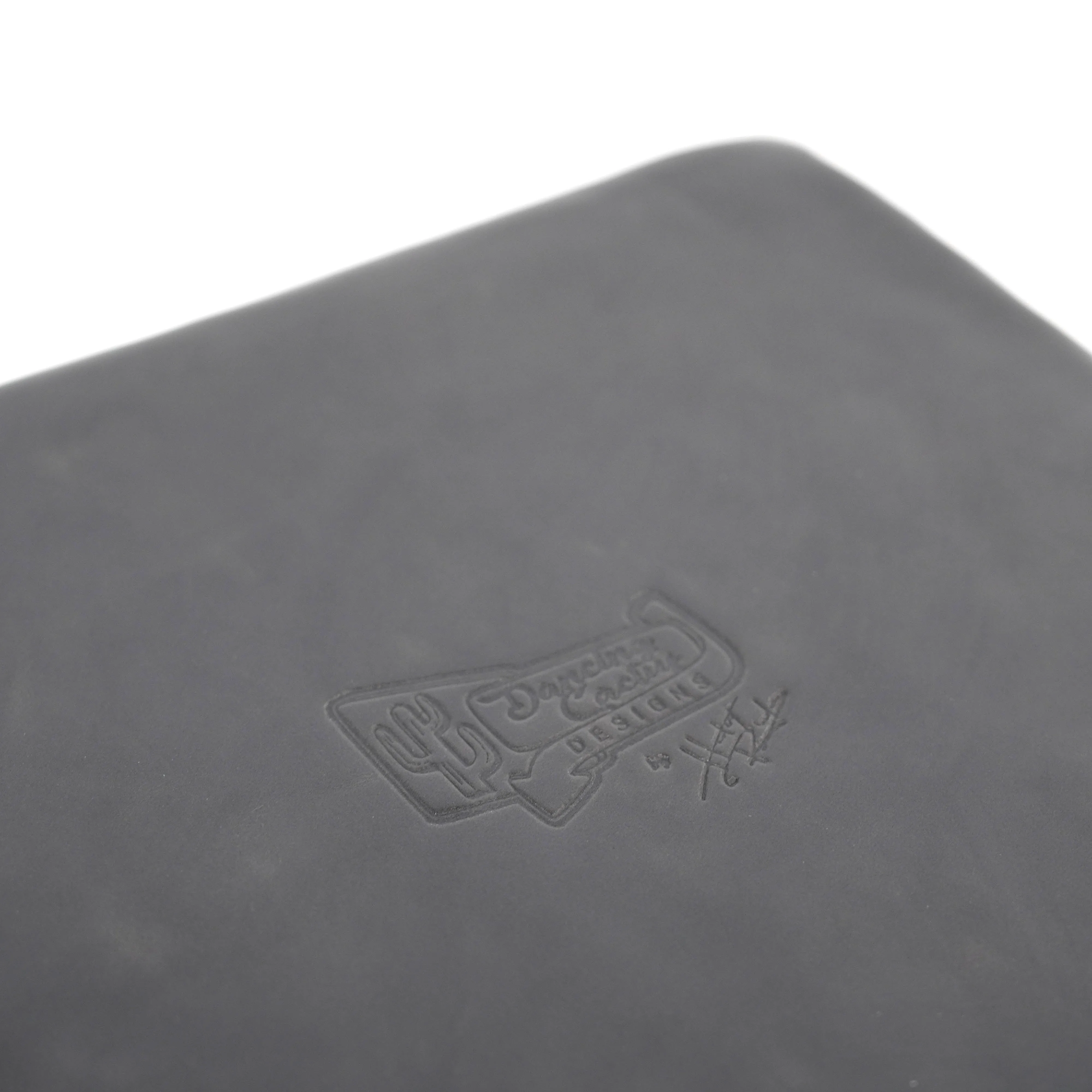 Large Tray - Glossed Lead Leather w/ Lasered Decal