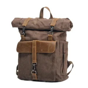 Large Vintage Canvas Backpack Mens Women