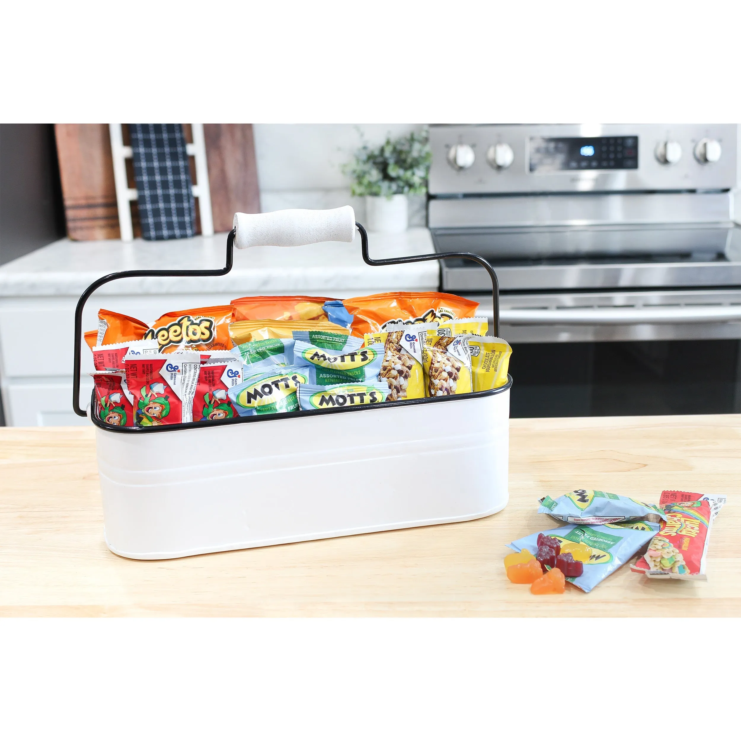 Large White Rustic Caddy (Case of 8)