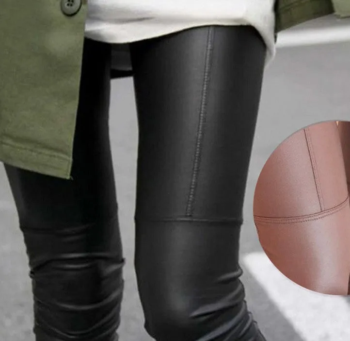 Leather Faux Leather Pants