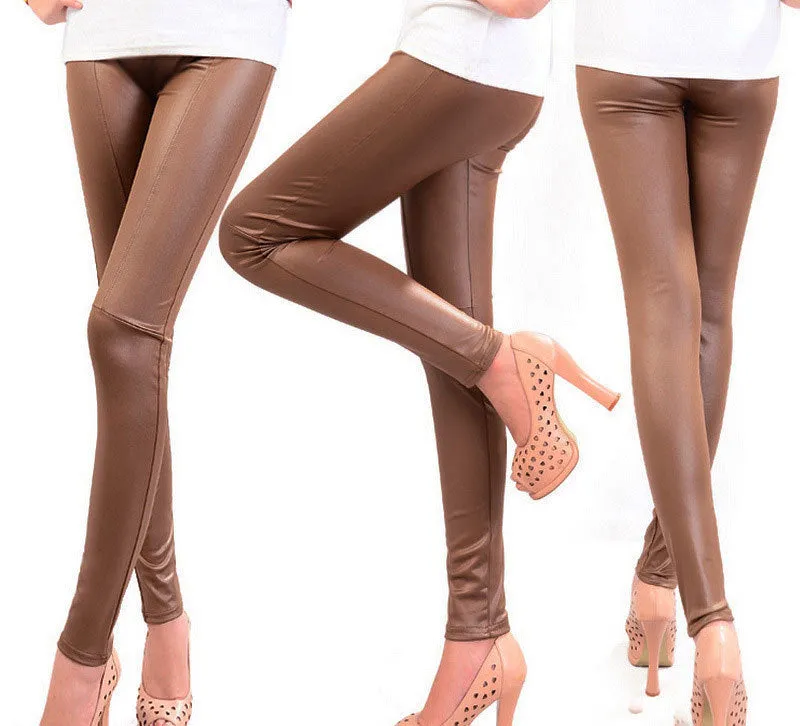 Leather Faux Leather Pants