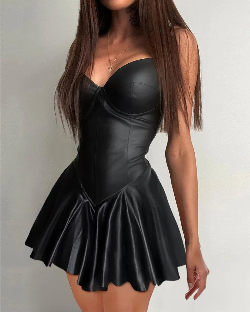 Leather Mini Dress