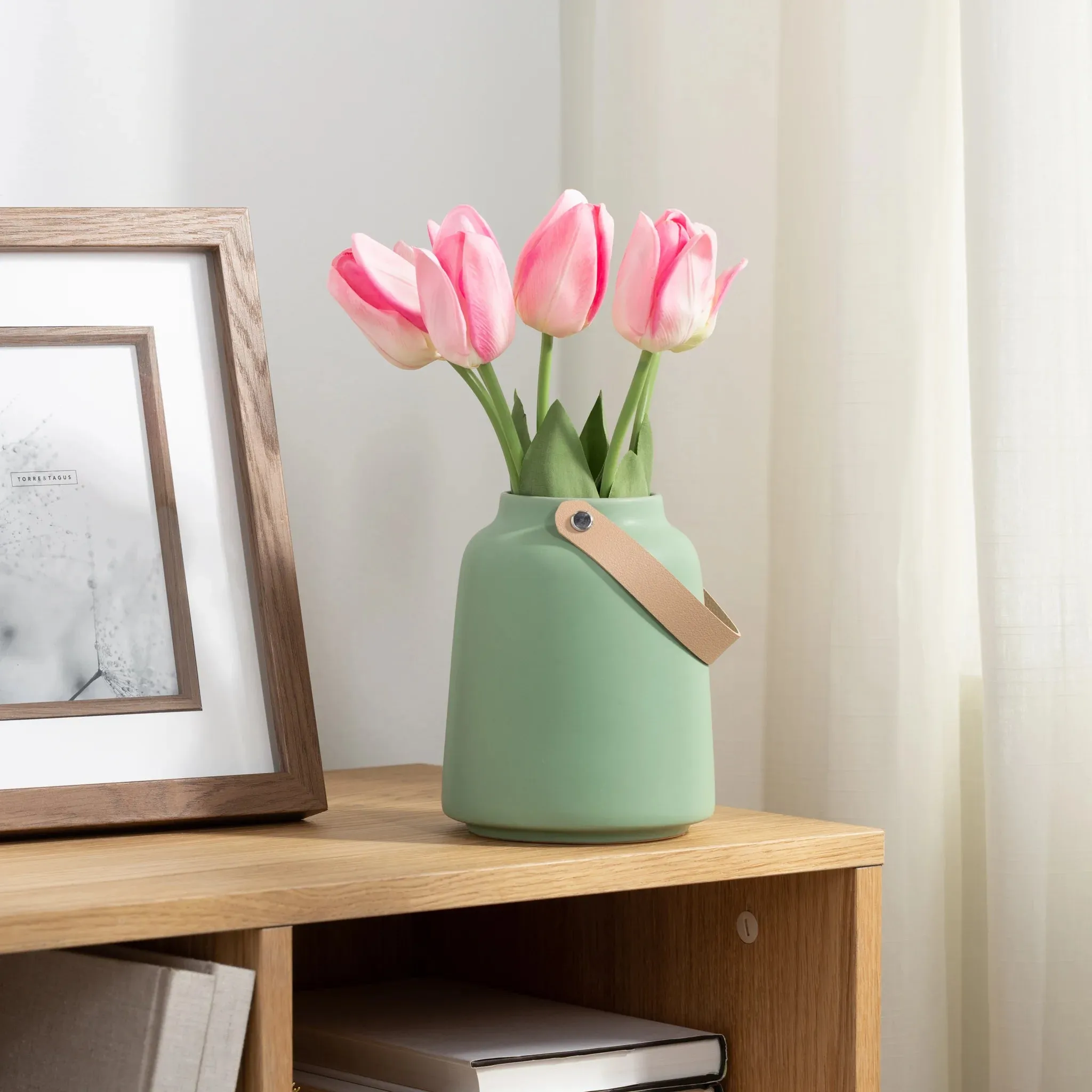 LIDO Vase - Matte Green 6"