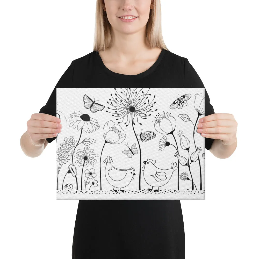 Life's Better With Chickens Canvas