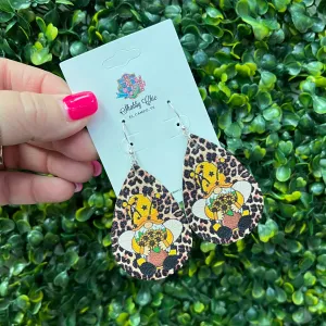 Light Leopard Gnome Earrings