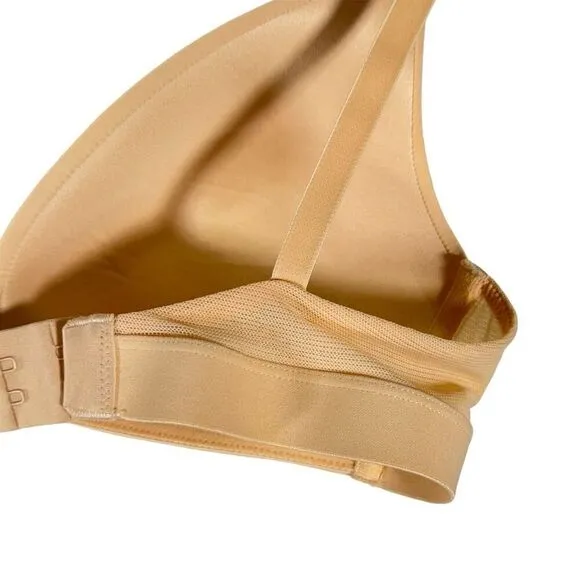 LIVELY Flex‎ No-Wire Bra Toasted Almond Beige Wireless Size L Adjustable Straps