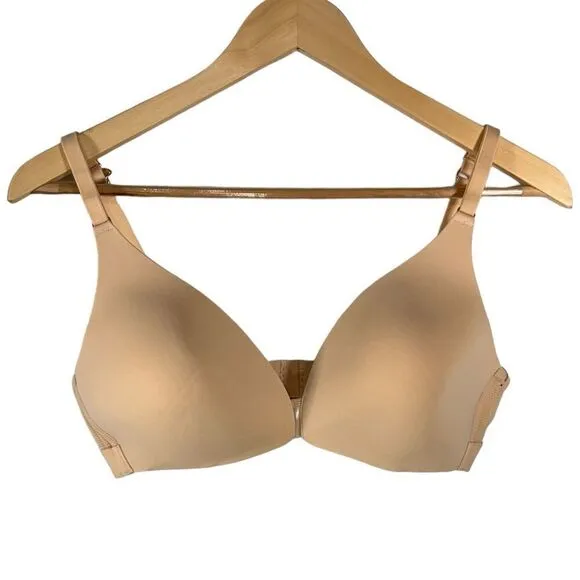 LIVELY Flex‎ No-Wire Bra Toasted Almond Beige Wireless Size L Adjustable Straps