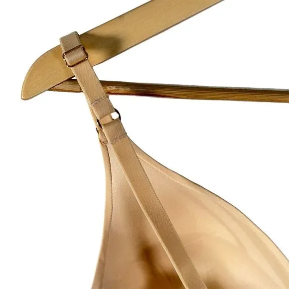 LIVELY Flex‎ No-Wire Bra Toasted Almond Beige Wireless Size L Adjustable Straps