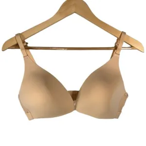 LIVELY Flex‎ No-Wire Bra Toasted Almond Beige Wireless Size L Adjustable Straps