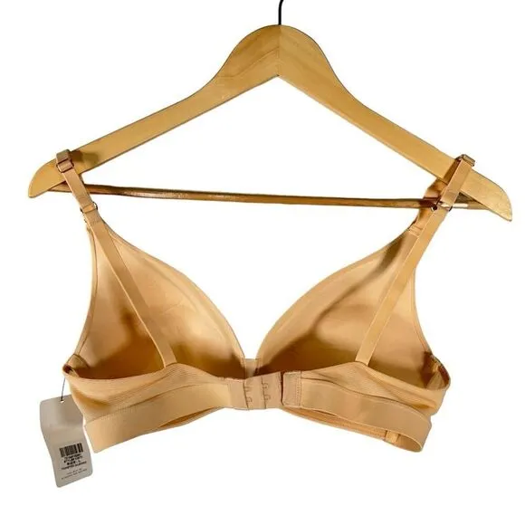 LIVELY Flex‎ No-Wire Bra Toasted Almond Beige Wireless Size L Adjustable Straps