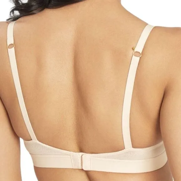 LIVELY Flex‎ No-Wire Bra Toasted Almond Beige Wireless Size L Adjustable Straps