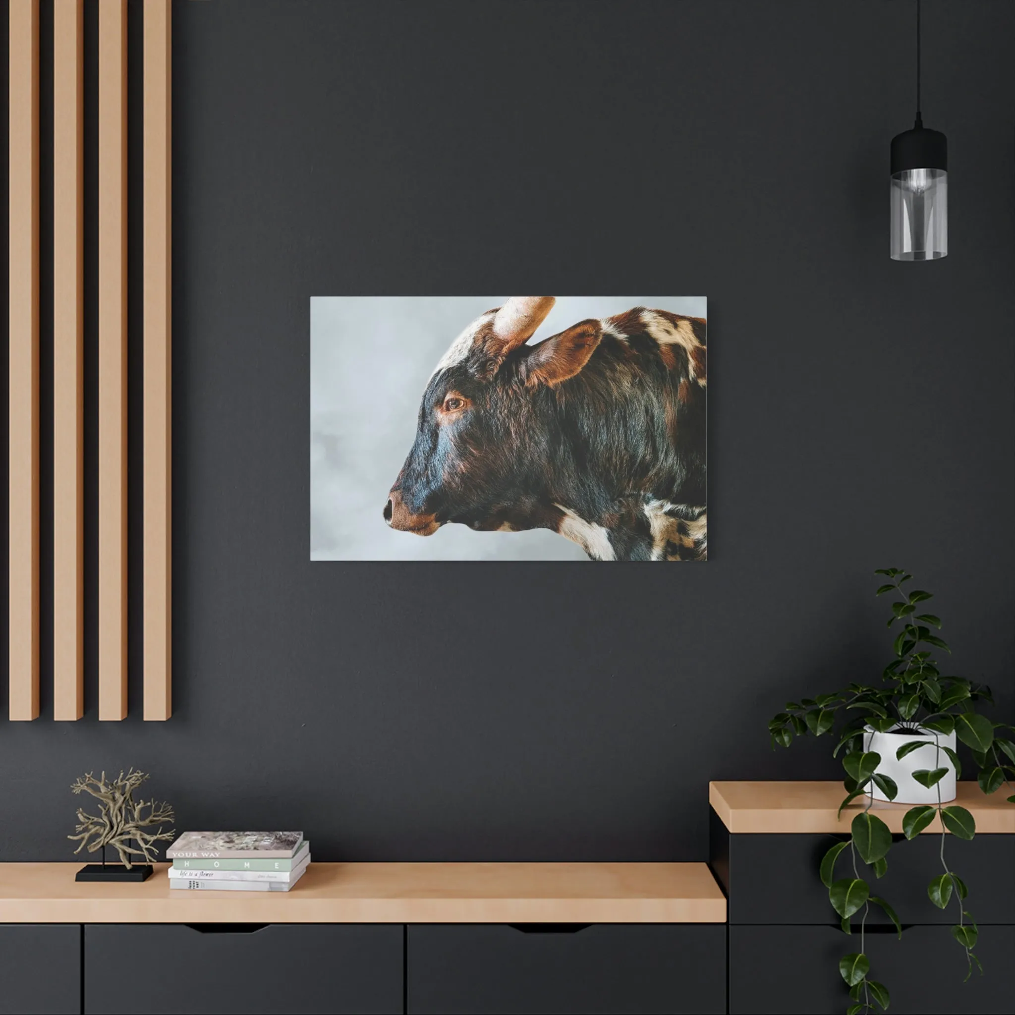Longhorn Bull Canvas
