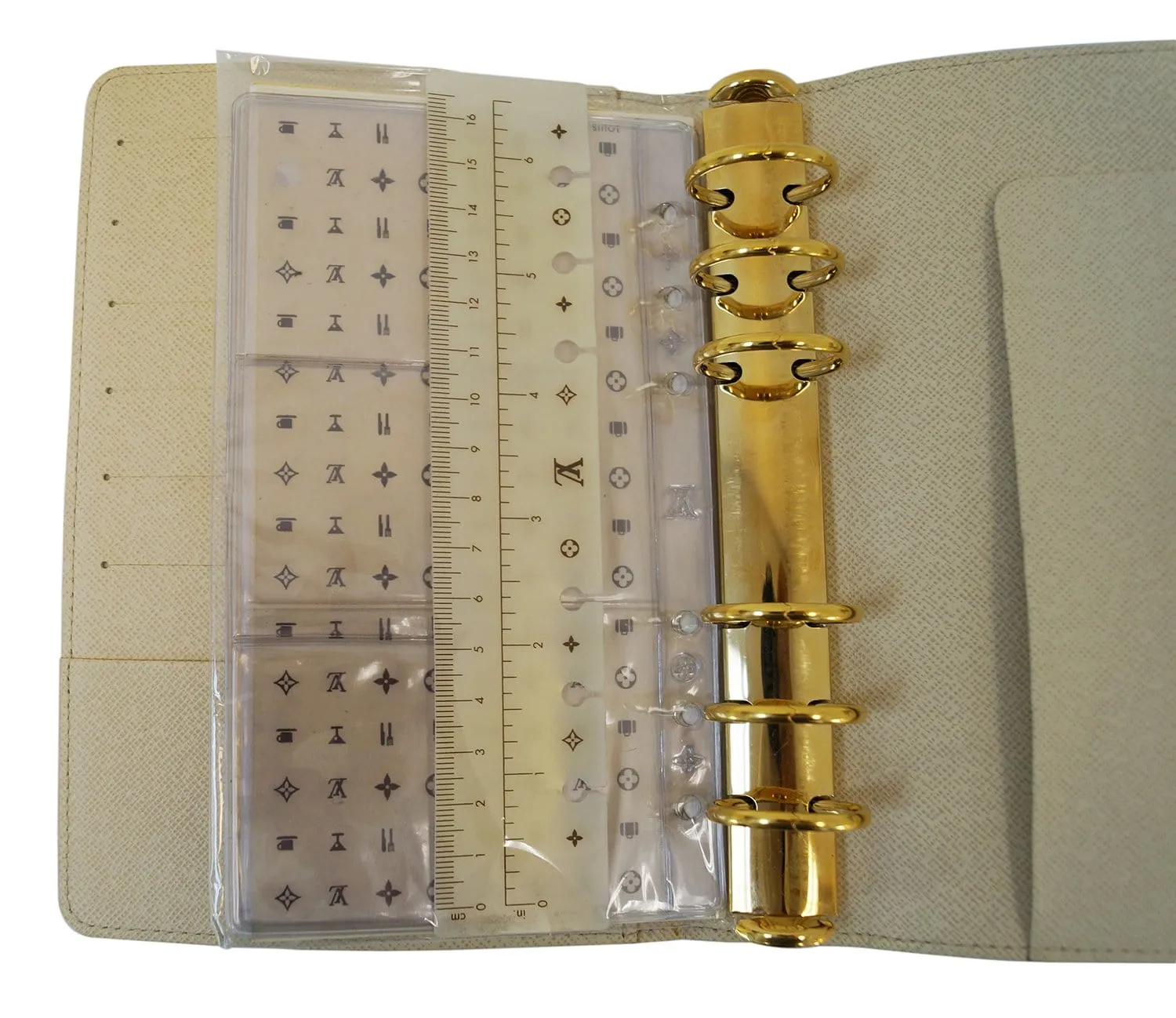 LOUIS VUITTON Damier Azur Agenda MM Day Planner Cover