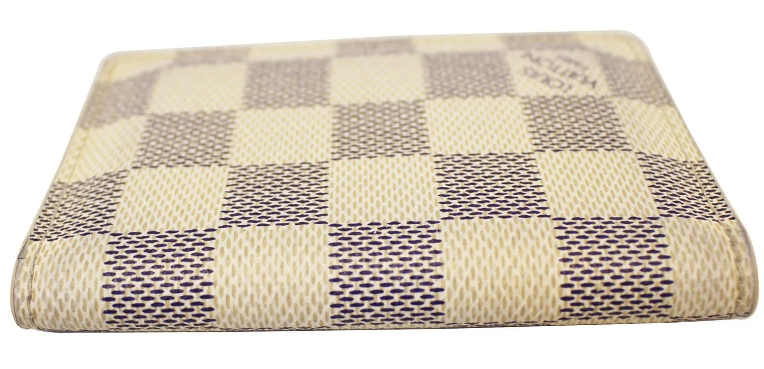 LOUIS VUITTON Damier Azur Card Case Pocket Organizer