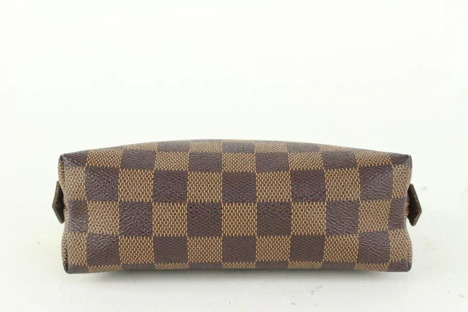 Louis Vuitton Damier Ebene Cosmetic Pouch Demi Ronde Toiletry Pouch 104lv56