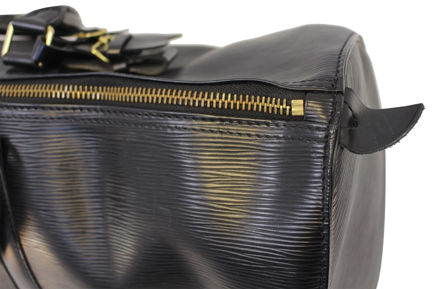 LOUIS VUITTON Epi Leather Black Keepall 50 Boston Bag