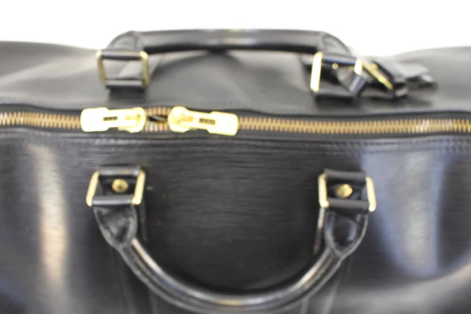 LOUIS VUITTON Epi Leather Black Keepall 50 Boston Bag