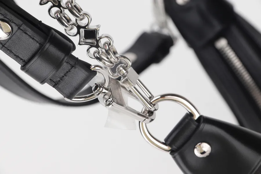 LOUIS VUITTON LOOP BLACK MONOGRAM SILKSCREEN PRINT (M11267) CALFSKIN SILVER HARDWARE WITH CHAIN , LEATHER STRAP, DUST COVER AND BOX