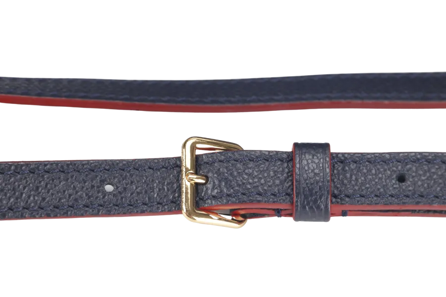 LOUIS VUITTON MARIGNAN BLUE MONOGRAM EMPREINTE LEATHER GOLD HARDWARE WITH STRAPS AND DUST COVER