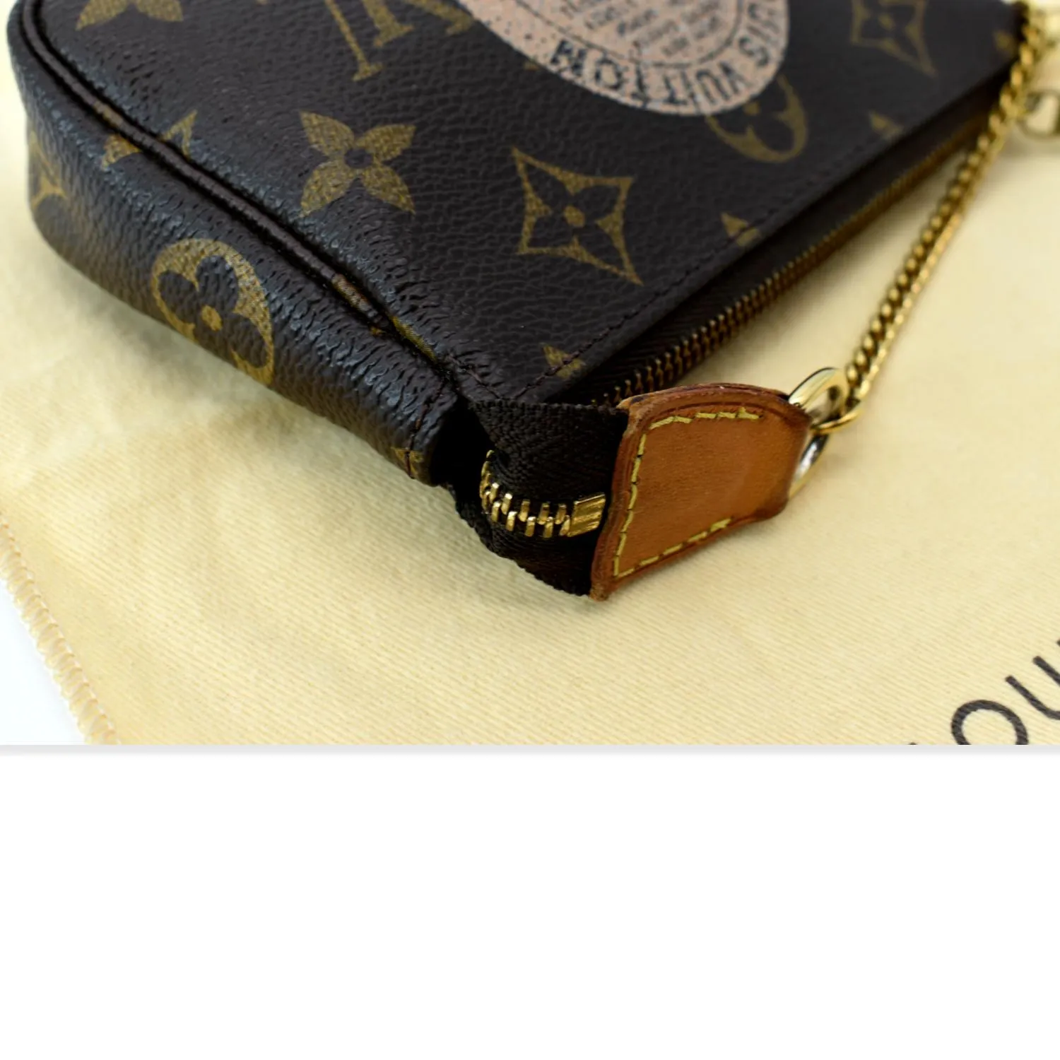 LOUIS VUITTON Mini Trunk & Bags Monogram Canvas Pochette Accessoires Pouch Brown