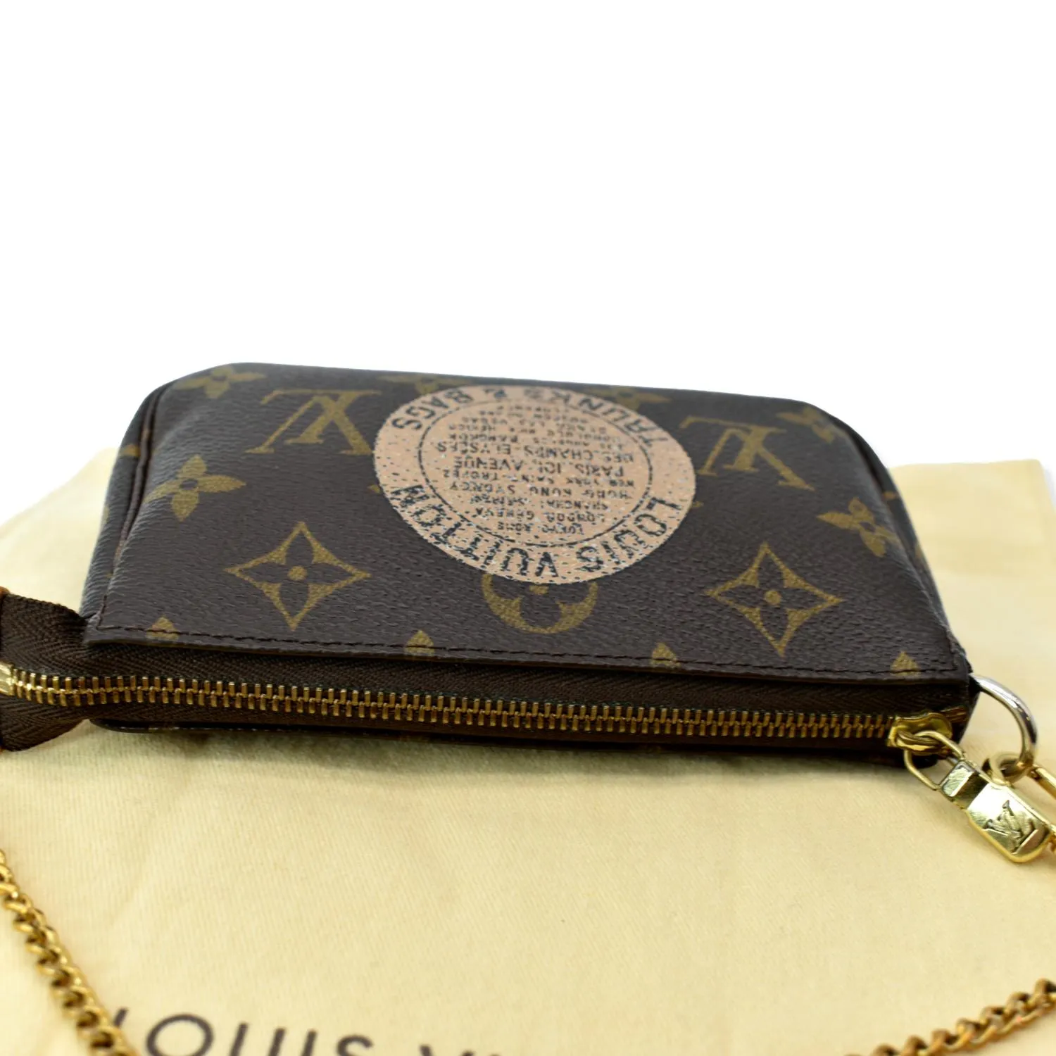 LOUIS VUITTON Mini Trunk & Bags Monogram Canvas Pochette Accessoires Pouch Brown