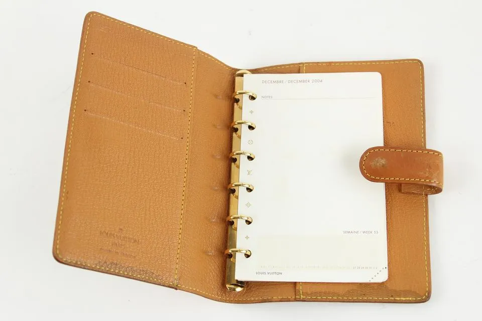 Louis Vuitton Rare Limited Vachetta Nomade Leather Small Ring AgendaPM 5LVS1223