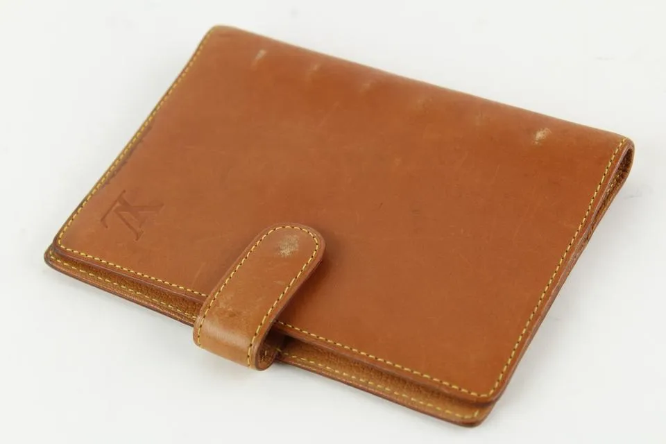 Louis Vuitton Rare Limited Vachetta Nomade Leather Small Ring AgendaPM 5LVS1223
