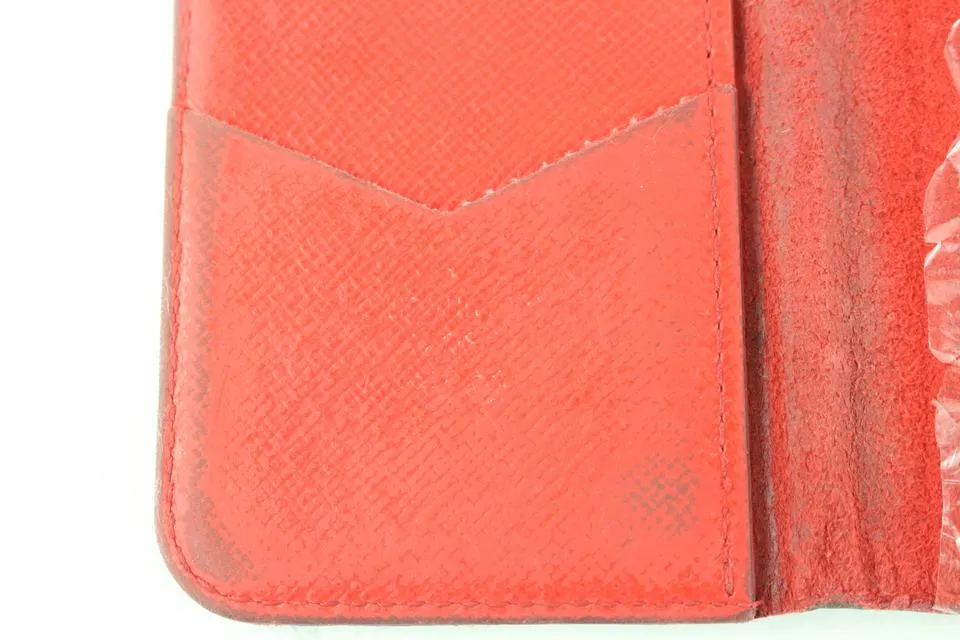 Louis Vuitton Supreme Red Epi Leather iPhone 7 Folio Case 7lv721