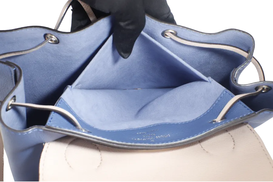 LOUIS VUITTON TAURILLON LOCKME BACKPACK (M41817) BLUE-PINK CALFSKIN LEATHER SILVER HARDWARE NO DUST COVER