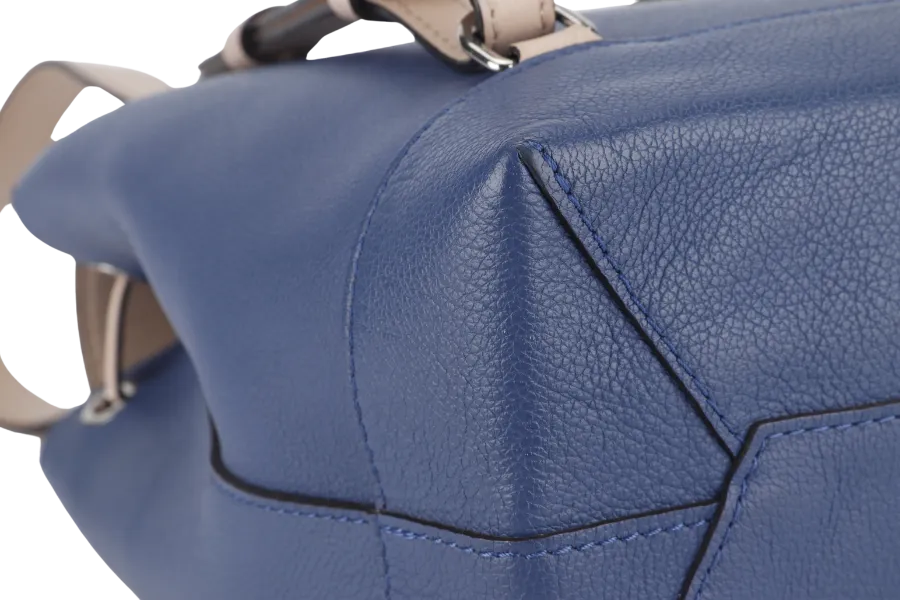 LOUIS VUITTON TAURILLON LOCKME BACKPACK (M41817) BLUE-PINK CALFSKIN LEATHER SILVER HARDWARE NO DUST COVER