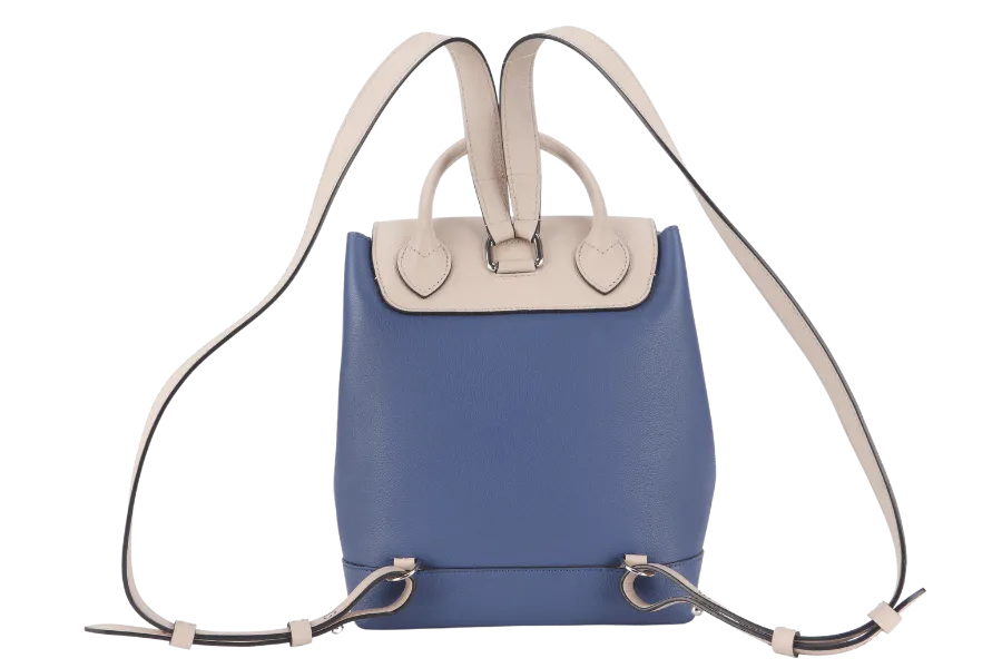LOUIS VUITTON TAURILLON LOCKME BACKPACK (M41817) BLUE-PINK CALFSKIN LEATHER SILVER HARDWARE NO DUST COVER