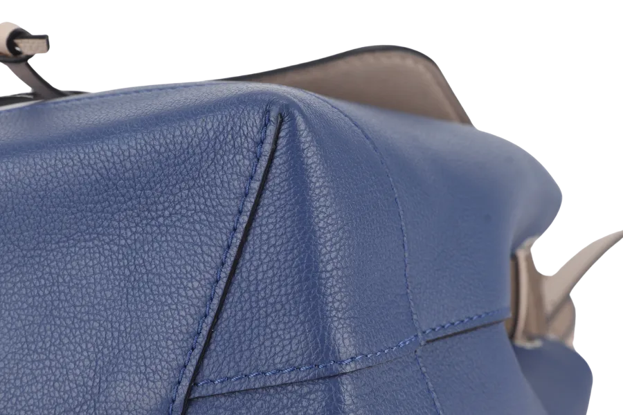 LOUIS VUITTON TAURILLON LOCKME BACKPACK (M41817) BLUE-PINK CALFSKIN LEATHER SILVER HARDWARE NO DUST COVER